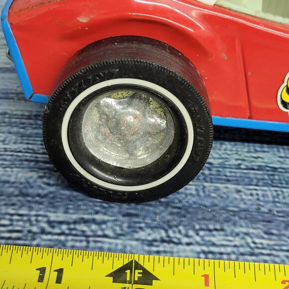 Vintage Nylint Grand Prix Special pressed steel Coupe race car red, white, blue - Picture 3 of 14